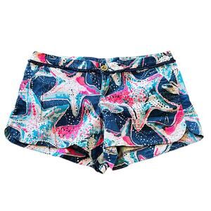 Lilly Pulitzer shorts fringe waistband sz 8. 100% cotton